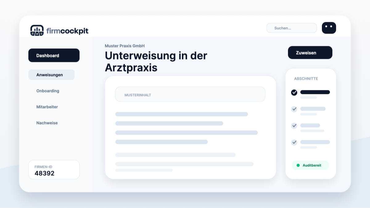 FirmCockpit Blogbild: Unterweisung in der Arztpraxis: Hygiene, Datenschutz und Notfälle